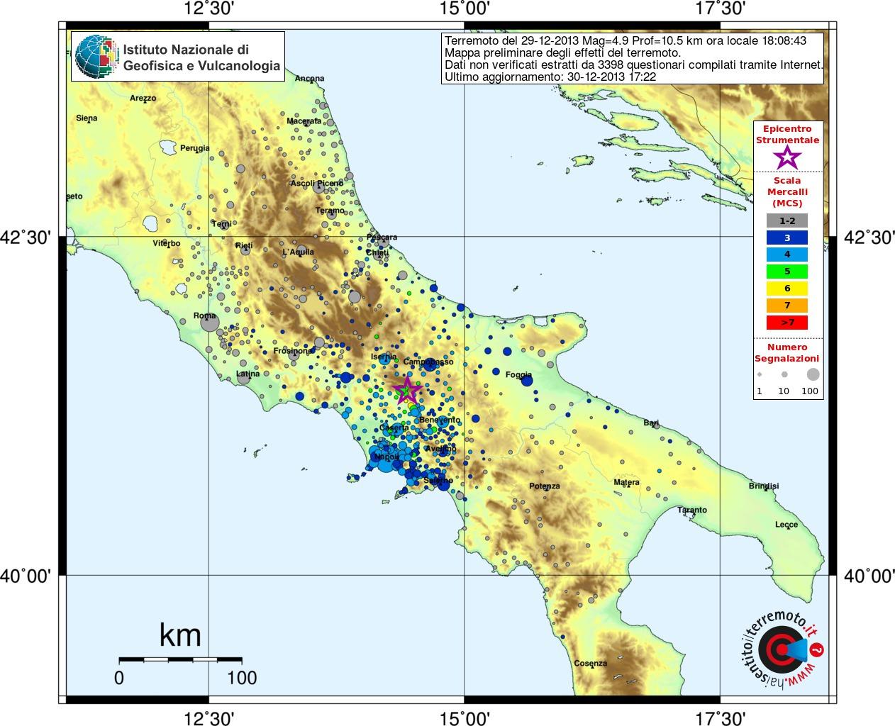 Terremoto Nel Matese Le Mappe Dellingv Photogallery Rai News 0546