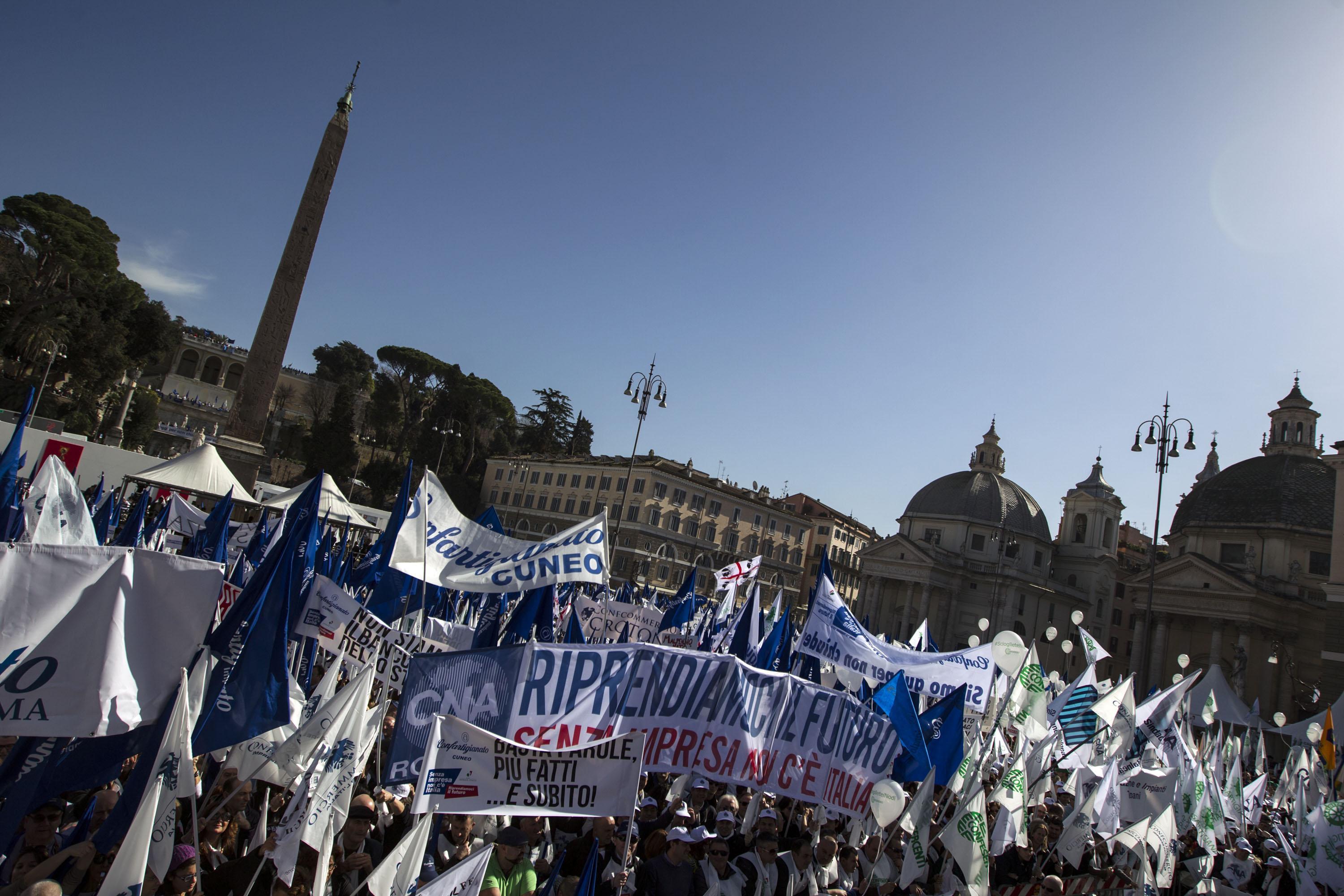 Roma la protesta delle partite iva Photogallery Rai News