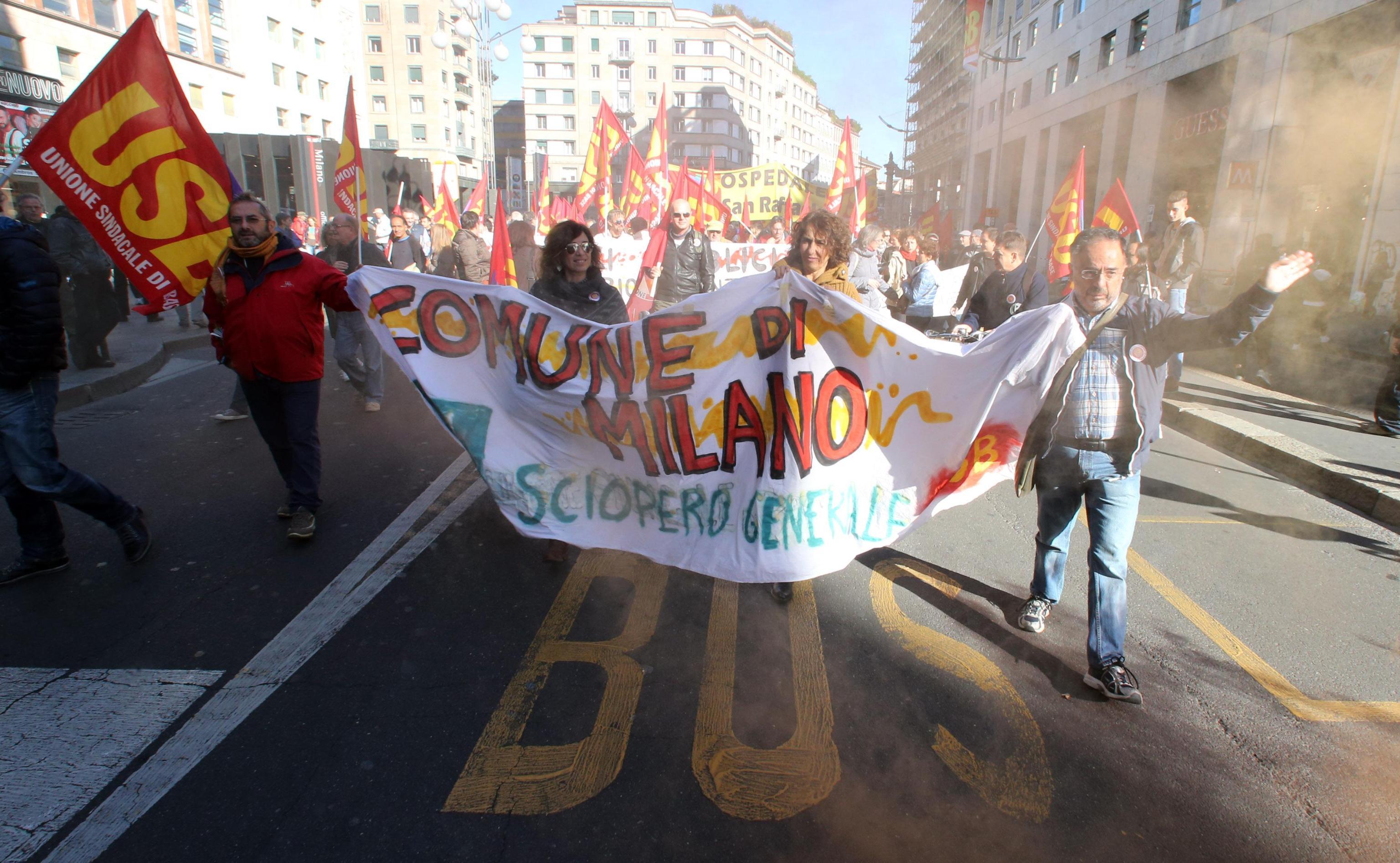 Sciopero, la manifestazione a Milano Photogallery Rai News